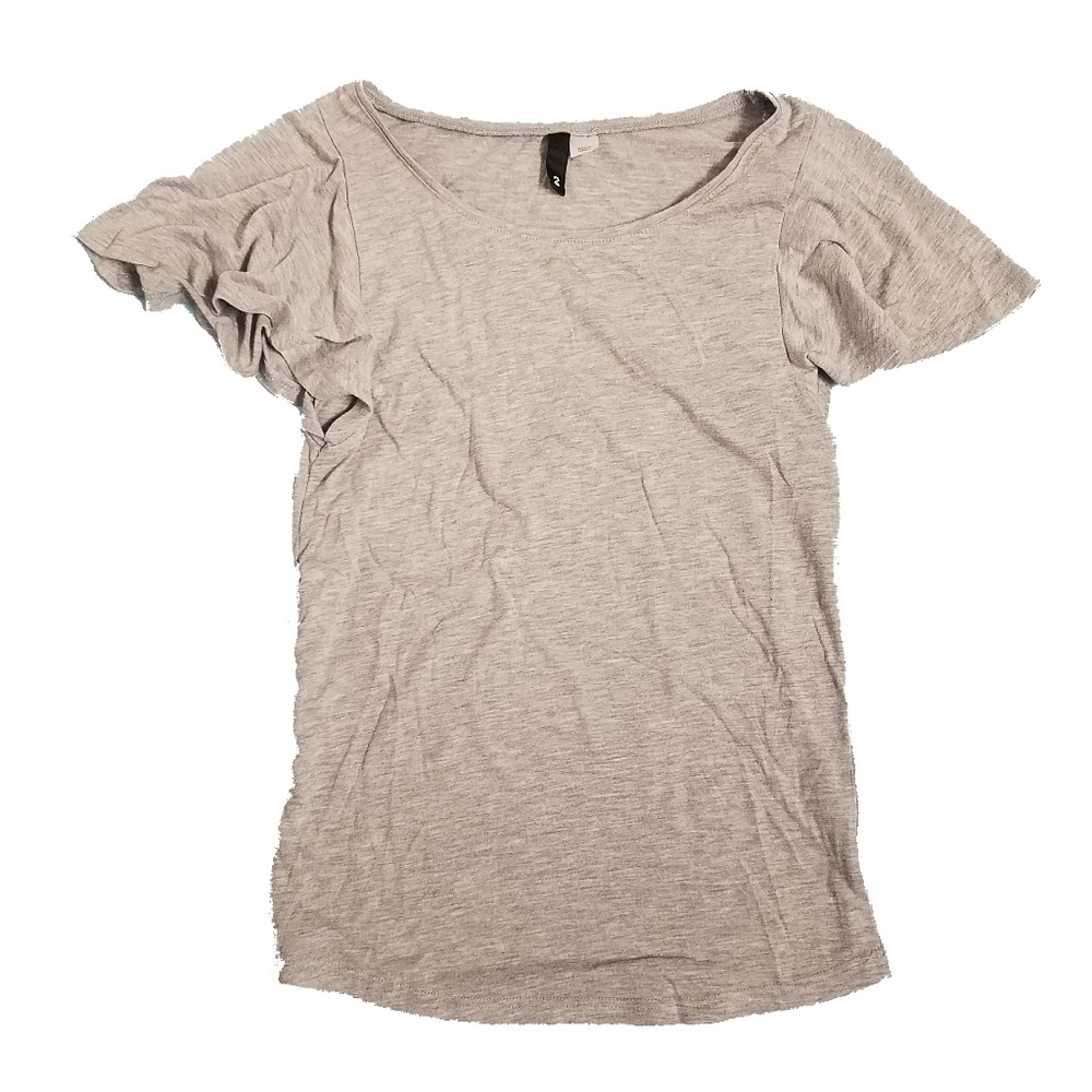 H&M Gray Loose Sleeve Basic Tee